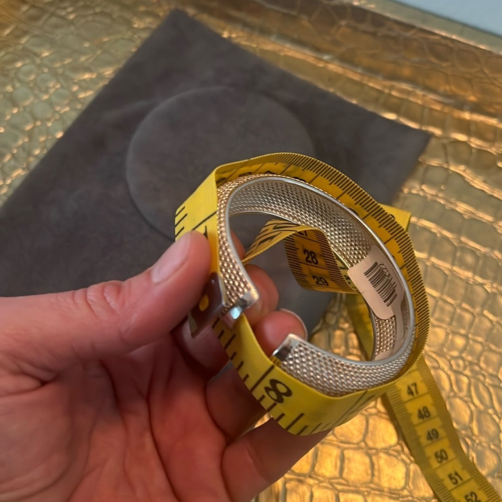 Solid 22.78g Sterling Silver 925 Bangle Bracelet - image 2